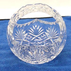 Crystal Clear Industries Bride's Basket Vintage Hand Cut 24% Lead Crystal EUC